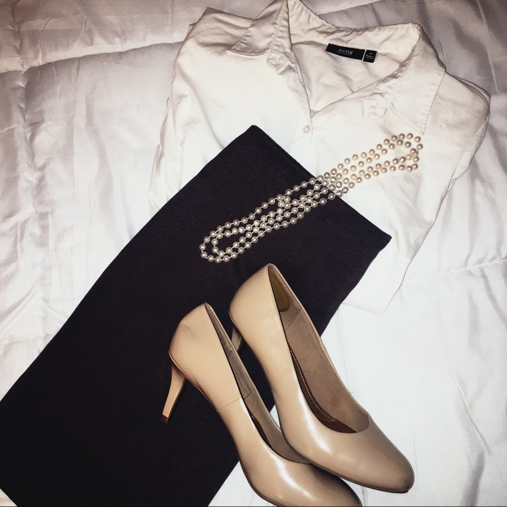 Grey Pencil Skirt